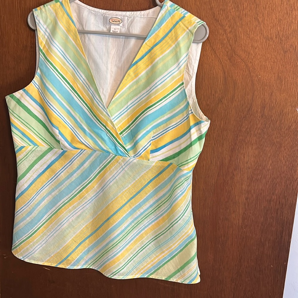 Talbot summer stripped linen top